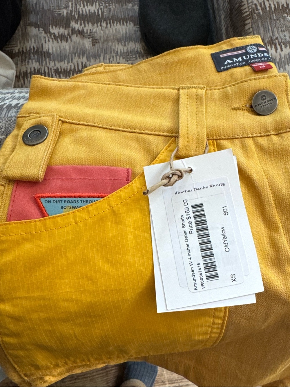 Amundsen Women’s Yellow Denim Shorts